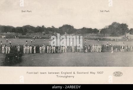 Match de football entre l'Angleterre et l'Écosse - Tirumalagiri (Trimulgherry), une grande banlieue de Secunderabad, en Inde. Banque D'Images