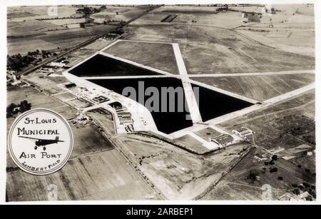 St. Aéroport municipal Louis - Lambert Field - Missouri, États-Unis. Banque D'Images