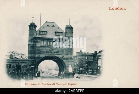 Londres - entrée au tunnel de Blackwall, Poplar Banque D'Images