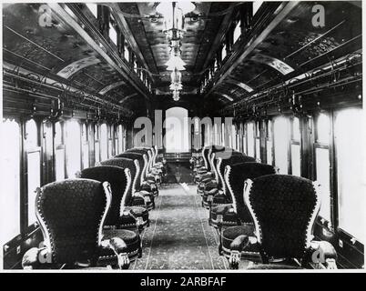 Intérieur, voiture Pullman Midland Drawing Room Banque D'Images