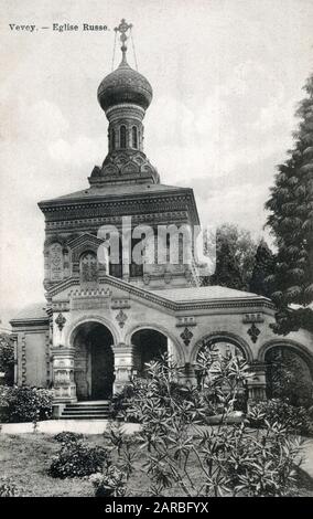 Vevey, Suisse - l'Église orthodoxe russe Banque D'Images