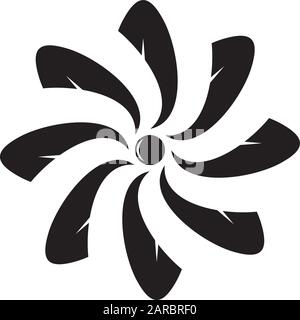 vecteur de symbole de conception de mouvement géométrique d'objet de turbulence Illustration de Vecteur