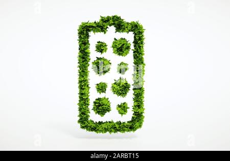 Concept de nouvelle batterie avec arrière-plan blanc pour un rendu 3D isolé Banque D'Images