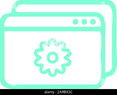 Modèle de conception d'icône d'application de navigateur Illustration de Vecteur