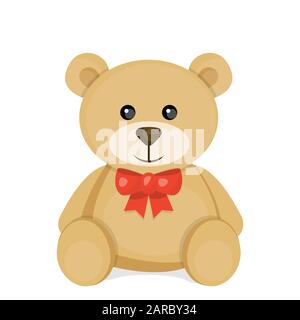 Joli ours en peluche. Illustration vectorielle pour la Saint-Valentin. Illustration de Vecteur