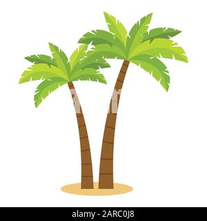 Palmiers, illustration vectorielle plate Illustration de Vecteur