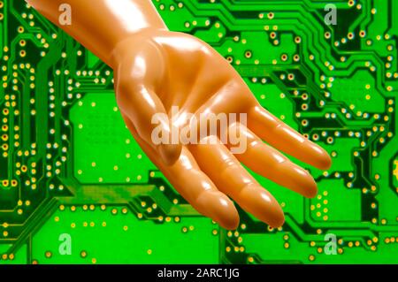 Prothèse bras et main. Banque D'Images