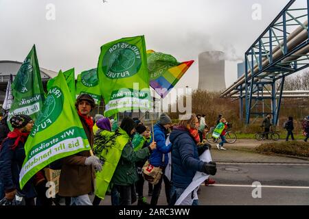 Manifestations des vendredis Pour le futur mouvement de la centrale électrique au charbon Datteln 4, contre la mise en service de la centrale électrique, dans le cadre du charbon Banque D'Images