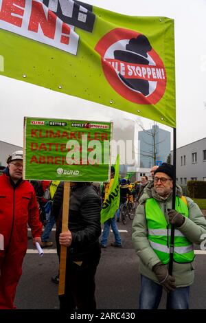 Manifestations des vendredis Pour le futur mouvement de la centrale électrique au charbon Datteln 4, contre la mise en service de la centrale électrique, dans le cadre du charbon Banque D'Images
