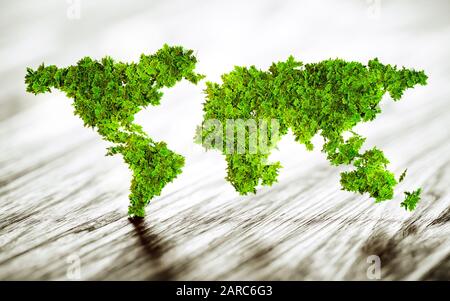Monde durable - illustration tridimensionnelle Banque D'Images