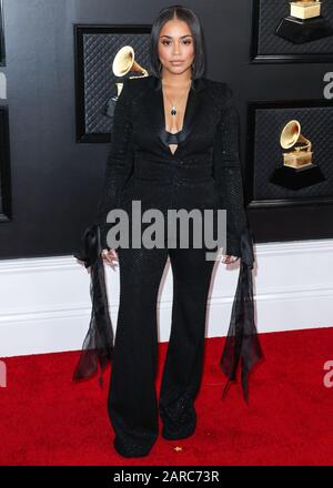 Los ANGELES, CALIFORNIE, États-Unis - 26 JANVIER: Lauren London arrive aux 62ème prix annuels GRAMMY Awards qui ont eu lieu au Staples Center le 26 janvier 2020 à Los Angeles, Californie, États-Unis. (Photo De Xavier Collin/Image Press Agency) Banque D'Images