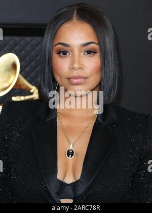 Los Angeles, États-Unis. 26 janvier 2020. Los ANGELES, CALIFORNIE, États-Unis - 26 JANVIER: Lauren London arrive aux 62ème prix annuels GRAMMY Awards qui ont eu lieu au Staples Center le 26 janvier 2020 à Los Angeles, Californie, États-Unis. (Photo De Xavier Collin/Image Press Agency) Crédit: Image Press Agency/Alay Live News Banque D'Images