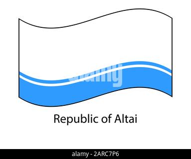 Drapeau de la République de l'Altaï, en Russie. L'état de la Fédération de Russie. République de l'Altaï, Gorno-Altaisk. Illustration de Vecteur