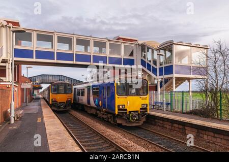 Gare de Birchwood. Warrington. Banque D'Images