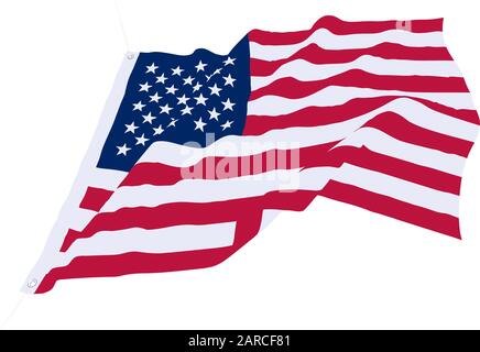 Drapeau vectoriel US Illustration de Vecteur