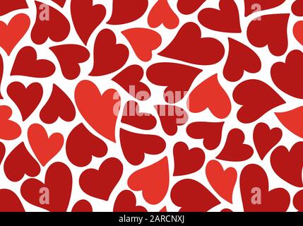 Sans coutures en coeurs rouges Illustration de Vecteur