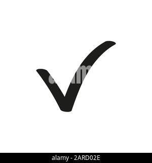 Cochez L'Icône Vecteur. Illustration du pictogramme Perfect Black sur fond blanc. Illustration de Vecteur