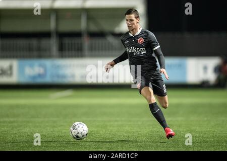 WIJDEWORMER, 27-01-2020 , complexe de stages AFAS , saison 2019 / 2020, Football néerlandais Keuken Kampioen Divisie. Nick Venema, joueur d'Almere City, pendant le match Jong AZ - Almere City Banque D'Images