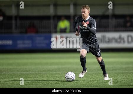 WIJDEWORMER, 27-01-2020 , complexe de stages AFAS , saison 2019 / 2020, Football néerlandais Keuken Kampioen Divisie. Le joueur d'Almere City Youri Loen pendant le match Jong AZ - Almere City Banque D'Images