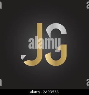 Modèle vectoriel de conception de logo JG lettre. Illustration Vectorielle Jg Linked Letter Design Initiale Illustration de Vecteur