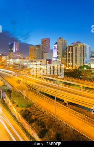 Vue Sur Le Centre-Ville De Miami Depuis La Station Metrorail, Miami, Floride, États-Unis D'Amérique, Amérique Du Nord Banque D'Images