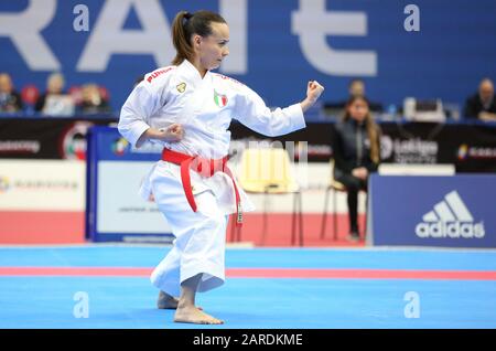 Paris, France . 26 janvier 2020. Bottaro pour l'Italie dans la finale de la Kata des femmes (crédit photo: Mickael Chavet/Alay Live News Banque D'Images