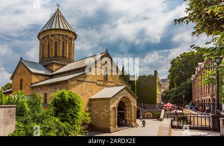 Tbilissi , Géorgie - 25 août 2019 : monument de la cathédrale de Sioni à Tbilissi capitale de la Géorgie Europe orientale Banque D'Images