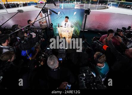 AFC Quarterback Patrick Mahomes #15 in action against the NFC during the NFL  Pro Bowl football game, Sunday, January 27, 2019, in Orlando, FL. (AP  Photo/Gregory Payan Stock Photo - Alamy