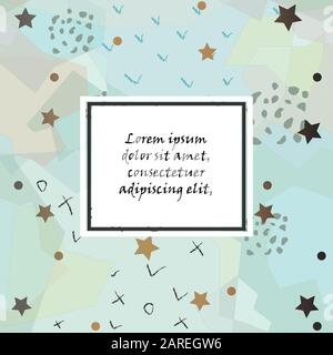 Modèle de Gradient funky avec bandes et d'étoiles.Idéal pour mariage cartes, cartes postales, t-shirts, invitations, brochures, affiches, emballage de cadeaux, bab Illustration de Vecteur