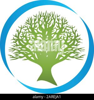 Plante, arbre, végétalien, naturopath, logo Illustration de Vecteur