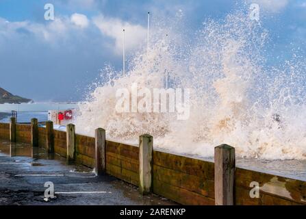 Mer De Tempête, Ouest Ho! North Devon, Royaume-Uni Banque D'Images