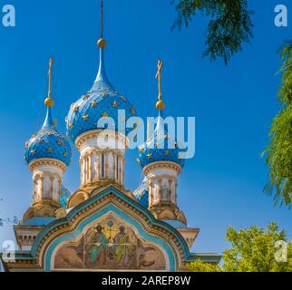 Église Orthodoxe Russe (Iglesia Apostolica Ortodoxa Rusa), Parc De Lezama, San Telmo, Buenos Aires, Argentine Banque D'Images