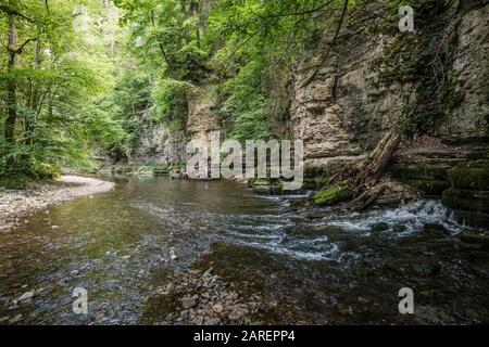 Gorge De Wutach, Bonndorf, Bade-Wuerttemberg, Forêt Noire, Allemagne Banque D'Images