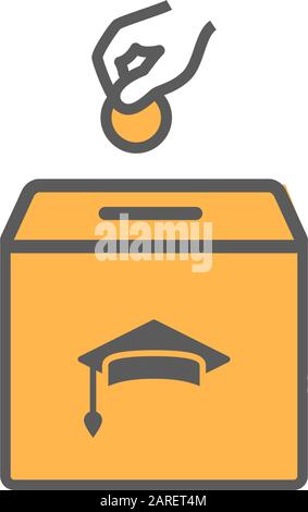 Icône d'économie d'argent dans un style design tendance. Icône d'économie d'argent isolée sur fond blanc. Icône de vecteur d'économie d'argent. Illustration de Vecteur