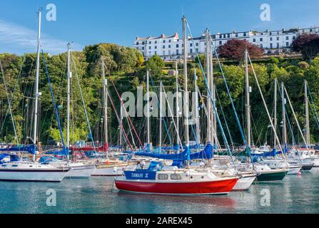 Ilfracombe port bateaux yachts Nord Devon Royaume-Uni Banque D'Images