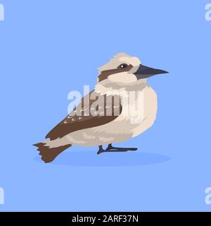 Icône d'oiseau de étoiles de commune mignon dessin animé symbole d'animal sauvage espèces faune concept plate illustration vectorielle Illustration de Vecteur