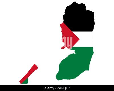 Palestine drapeau de la carte Illustration du vecteur eps 10 Illustration de Vecteur