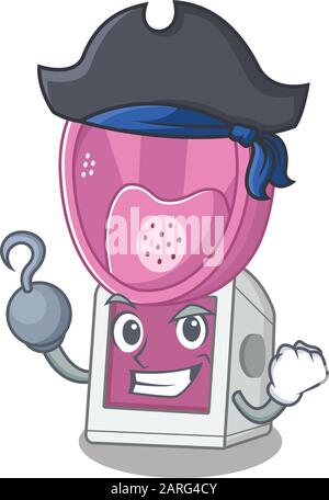 inspiration vapeur sympa et drôle style dessin animé portant un chapeau Illustration de Vecteur