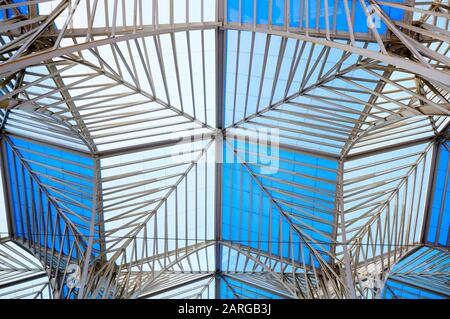 Toit de la Santiago Calatrava conçu 'Oriente gare' à Lisbonne Banque D'Images