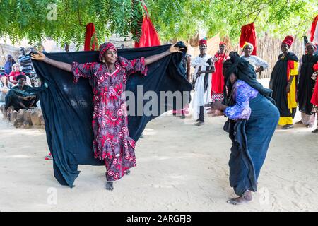 Cérémonie De Voodoo À Dogondoutchi, Niger, Afrique De L'Ouest, Afrique Banque D'Images