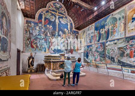 Fresques de Lorenzo et Jacopo Salimbeni da San Severino Marche datant de 1416, Urbino, Marche, Italie, Europe Banque D'Images