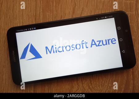 Logo Microsoft Azure affiché sur un smartphone moderne Banque D'Images