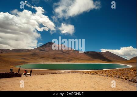 Lac Miniques, Lacs Altiplanic, Désert D'Atacama, Chili Banque D'Images