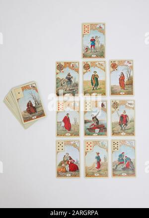 Une carte Tarot étagée Banque D'Images