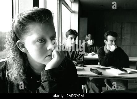 Frank Wheldon Secondary School, Carlton, Nottingham, Royaume-Uni 1992. Maintenant L'Académie Carlton Banque D'Images