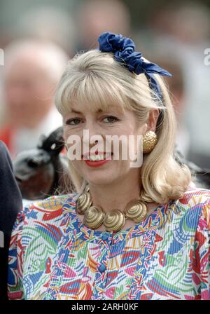 Lady Dale Tryon 'Kanga' garde le club de polo, Windsor, Angleterre juin 1989 Banque D'Images