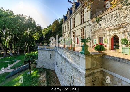 France, Indre et Loire, Vallée de la Loire classée au patrimoine mondial par l'UNESCO, Amboise, Château-Gaillard domaine royal et jardins, château // France, In Banque D'Images