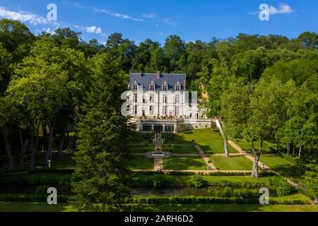 France, Indre et Loire, Vallée de la Loire classée au patrimoine mondial par l'UNESCO, Amboise, Château-Gaillard domaine royal et jardins, château et le Jardi Banque D'Images