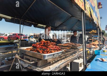 Barbecue Smoker Pigfest Lakeland, Floride États-Unis Banque D'Images