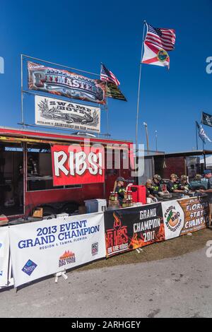 Barbecue Smoker Pigfest Lakeland, Floride États-Unis Banque D'Images
